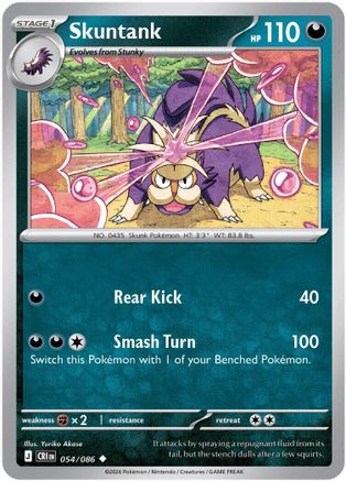 Skuntank - (054/null) Reverse Holofoil [ME04 Chaos Rising]