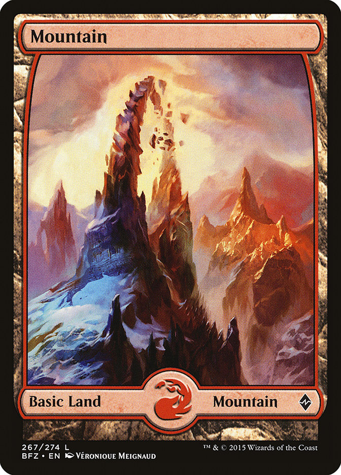 Mountain (267) (Full Art) [Battle for Zendikar] - Trinity Hobby