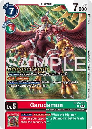 Garudamon (BT25-015) - [Dual Revolution Release Event Cards] Foil