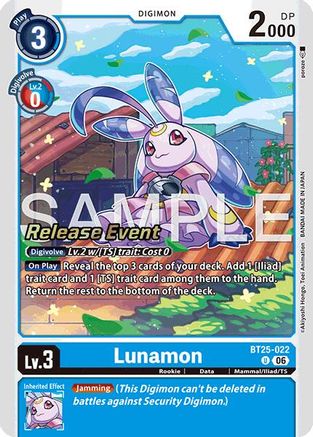 Lunamon (BT25-022) - [Dual Revolution Release Event Cards] Foil