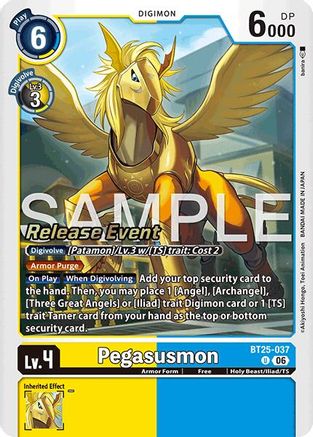 Pegasusmon (BT25-037) - [Dual Revolution Release Event Cards] Foil