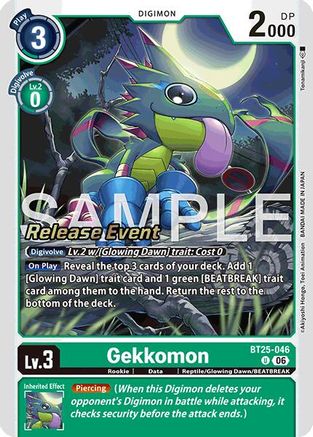 Gekkomon (BT25-046) - [Dual Revolution Release Event Cards] Foil