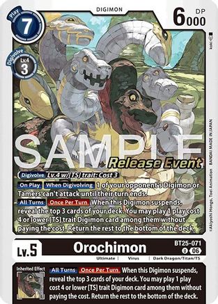 Orochimon (BT25-071) - [Dual Revolution Release Event Cards] Foil