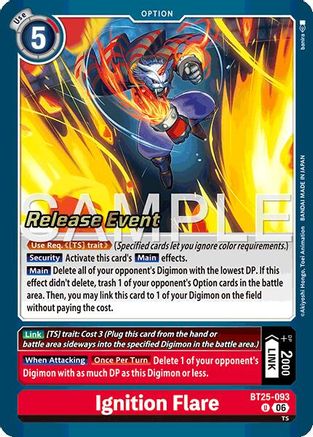 Ignition Flare (BT25-093) - [Dual Revolution Release Event Cards] Foil