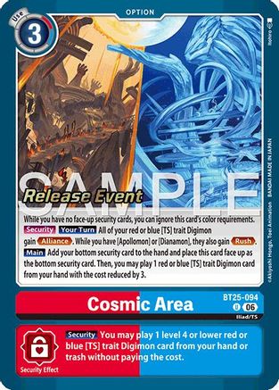 Cosmic Area (BT25-094) - [Dual Revolution Release Event Cards] Foil