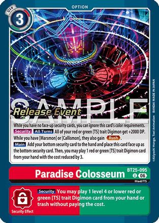 Paradise Colosseum (BT25-095) - [Dual Revolution Release Event Cards] Foil