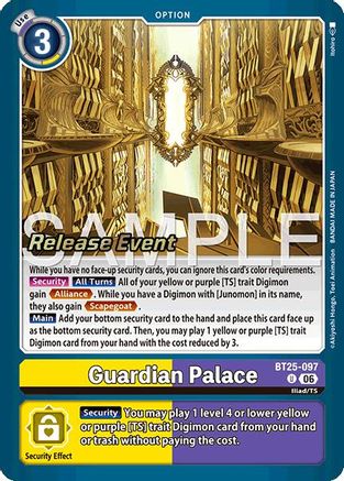 Guardian Palace (BT25-097) - [Dual Revolution Release Event Cards] Foil