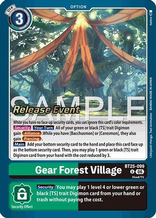 Gear Forest Village (BT25-099) - [Dual Revolution Release Event Cards] Foil