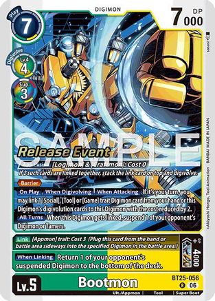 Bootmon (BT25-056) - [Dual Revolution Release Event Cards] Foil