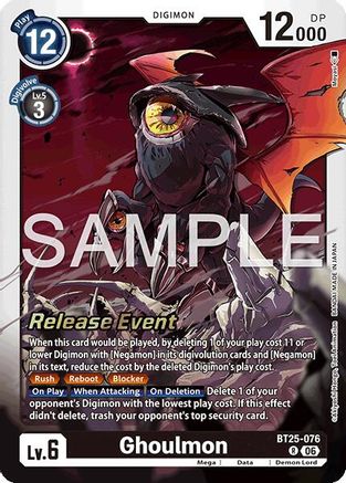 Ghoulmon (BT25-076) - [Dual Revolution Release Event Cards] Foil