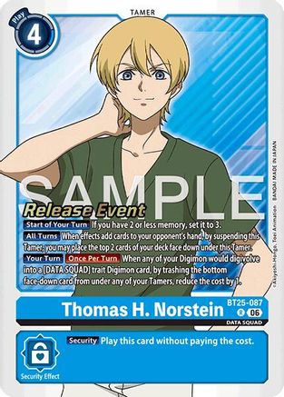 Thomas H. Norstein (BT25-087) - [Dual Revolution Release Event Cards] Foil