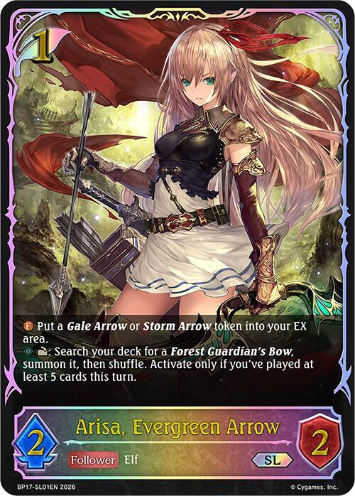 Arisa, Evergreen Arrow (SL) - BP17: Convergent Destinies (BP17-SL01EN)