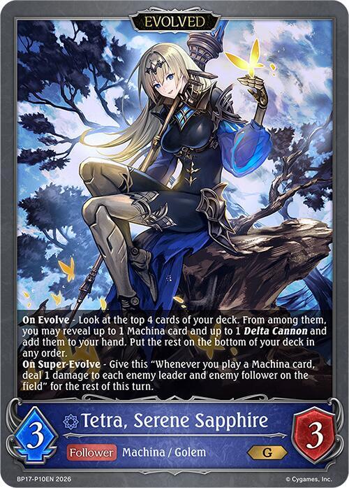 Tetra, Serene Sapphire (Evolved) - P10EN (Foil) - BP17: Convergent Destinies (BP17-P10EN)
