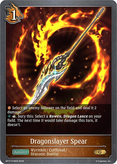 Dragonslayer Spear - P16EN (Foil) - BP17: Convergent Destinies (BP17-P16EN)