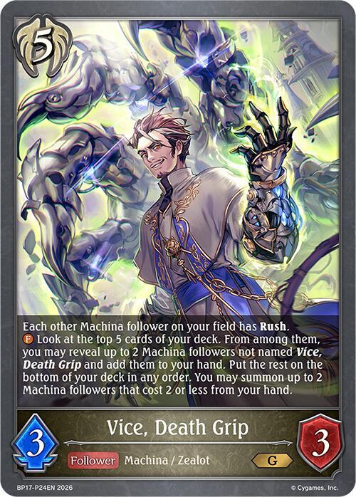 Vice, Death Grip - P24EN (Foil) - BP17: Convergent Destinies (BP17-P24EN)