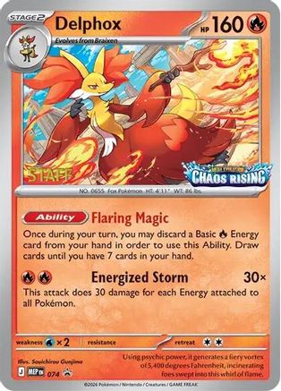 Delphox [Staff] - (074/null) Holofoil [ME Mega Evolution Promo]
