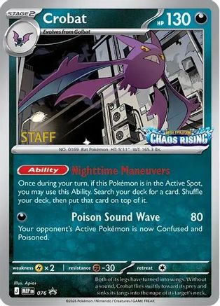 Crobat [Staff] - (076/null) Holofoil [ME Mega Evolution Promo]