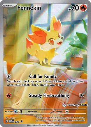 Fennekin (Pokemon Center Exclusive) - (080/null) Holofoil [ME Mega Evolution Promo] - Trinity Hobby