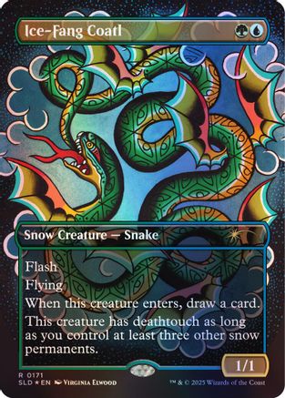 Ice-Fang Coatl (0171) (Rainbow Foil)  [Foil]  (SLD-171) - [Secret Lair Drop Series]