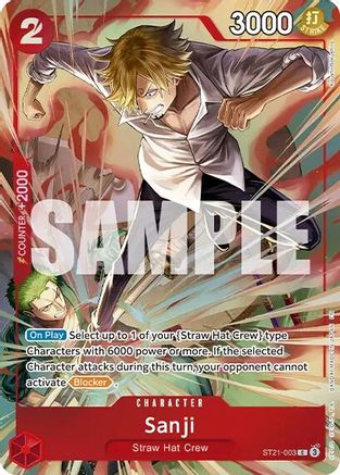 Sanji (Premium Card Collection -Best Selection Vol. 6-) (ST21-003) - [One Piece Promotion Cards] Foil