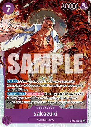 Sakazuki (OP16-065) - [The Time of Battle] Foil