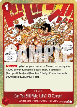 Can You Still Fight, Luffy?! Of Course!! (Parallel) (ST30-016) - [Starter Deck EX: Luffy & Ace] Foil