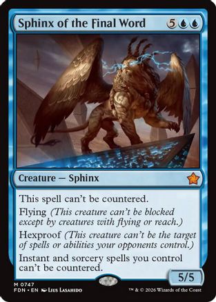 Sphinx of the Final Word (0747)  (FDN-747) - [Foundations]