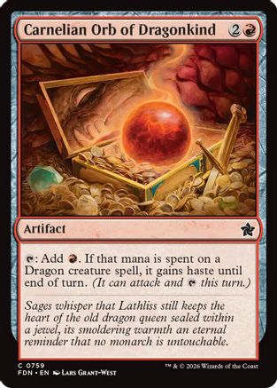 Carnelian Orb of Dragonkind (0759)  (FDN-759) - [Foundations]