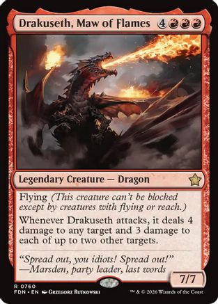 Drakuseth, Maw of Flames (0760)  (FDN-760) - [Foundations]
