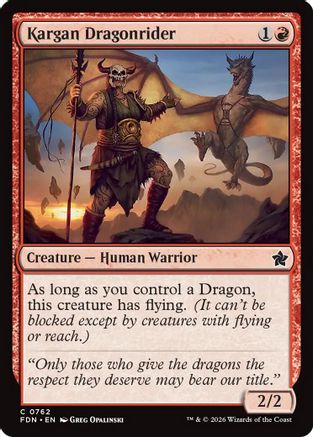 Kargan Dragonrider (0762)  (FDN-762) - [Foundations]