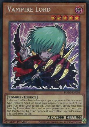 Vampire Lord [BLGG-EN004] - Battles of Legend: Glorious Gallery 1st Edition - Secret Rare