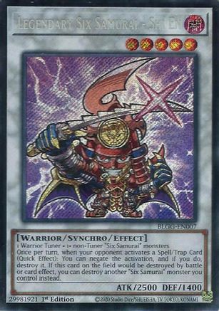 Legendary Six Samurai - Shi En [BLGG-EN007] - Battles of Legend: Glorious Gallery 1st Edition - Secret Rare