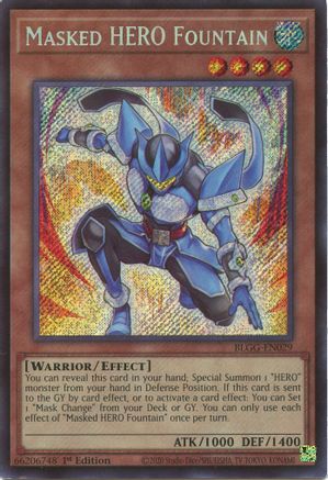 Masked HERO Fountain [BLGG-EN029] - Battles of Legend: Glorious Gallery 1st Edition - Secret Rare