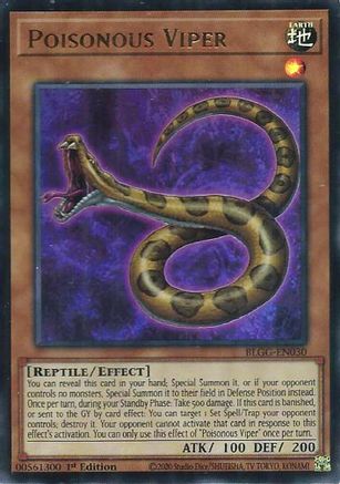 Poisonous Viper [BLGG-EN030] - Battles of Legend: Glorious Gallery 1st Edition - Ultra Rare