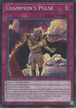 Champion's Pulse [BLGG-EN035] - Battles of Legend: Glorious Gallery 1st Edition - Secret Rare