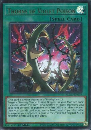 Thorns of Violet Poison [BLGG-EN039] - Battles of Legend: Glorious Gallery 1st Edition - Ultra Rare