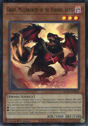 Graff, Malebranche of the Burning Abyss [BLGG-EN063] - Battles of Legend: Glorious Gallery 1st Edition - Ultra Rare