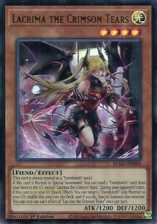 Lacrima the Crimson Tears [BLGG-EN081] - Battles of Legend: Glorious Gallery 1st Edition - Ultra Rare