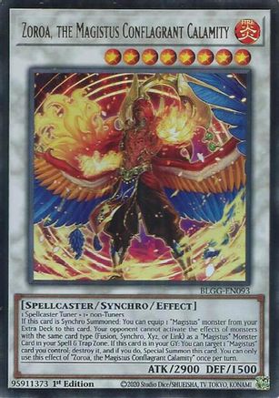 Zoroa, the Magistus Conflagrant Calamity [BLGG-EN093] - Battles of Legend: Glorious Gallery 1st Edition - Ultra Rare