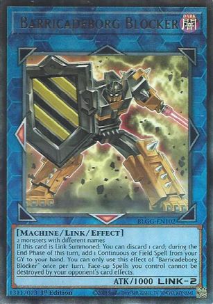 Barricadeborg Blocker [BLGG-EN102] - Battles of Legend: Glorious Gallery 1st Edition - Ultra Rare