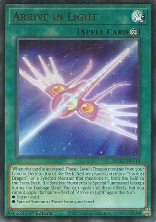 Arrive in Light [BLGG-EN119] - Battles of Legend: Glorious Gallery 1st Edition - Ultra Rare