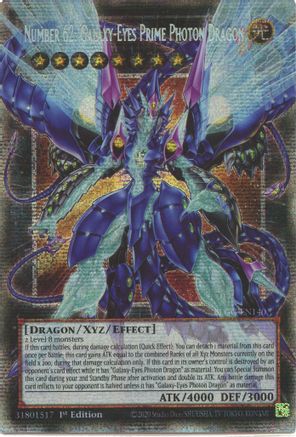 Number 62: Galaxy-Eyes Prime Photon Dragon (Starlight Rare) [BLGG-EN140] - Battles of Legend: Glorious Gallery 1st Edition - Starlight Rare