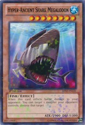 Hyper-Ancient Shark Megalodon [BP02-EN121] Mosaic Rare - Trinity Hobby