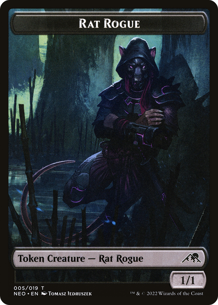 Rat Rogue  [Foil]  (NEO-005) - [Kamigawa: Neon Dynasty Tokens] - Trinity Hobby