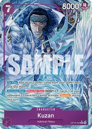 Kuzan (Alternate Art) (OP16-063) - [The Time of Battle] Foil