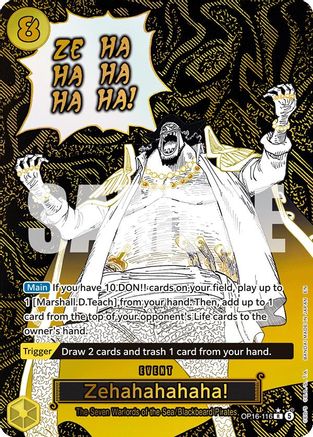Zehahahahaha! (Alternate Art) (OP16-116) - [The Time of Battle] Foil