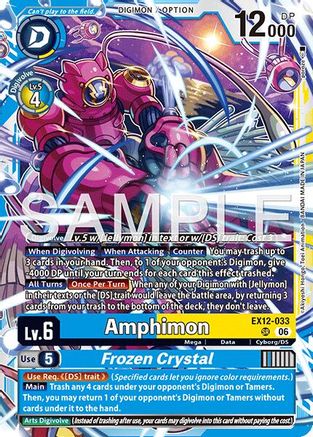 Amphimon // Frozen Crystal (Altermate Art) (EX12-033) - [Digital World Shambala] Foil
