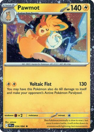 Pawmot - 034/094 (Cosmos Holo) - (34/094) Holofoil [Blister Exclusives]