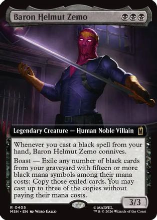 Baron Helmut Zemo (Extended Art)  [Foil]  (MSH-405) - [Marvel Super Heroes]