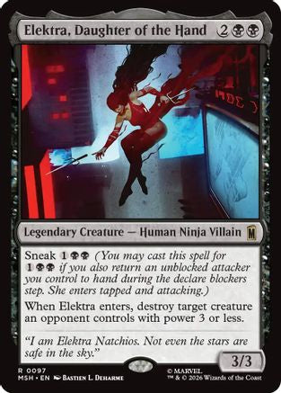 Elektra, Daughter of the Hand  [Foil]  (MSH-097) - [Marvel Super Heroes]